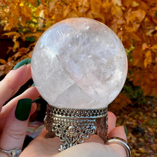 Clear quartz crystal ball - crystal,