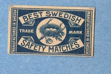 MATCHBOX LABELS SWEDEN- Best