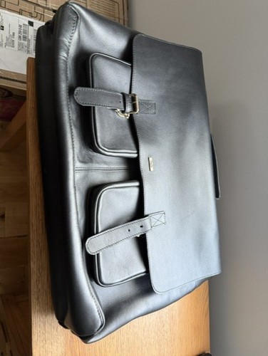 Black mens leather - , satchel