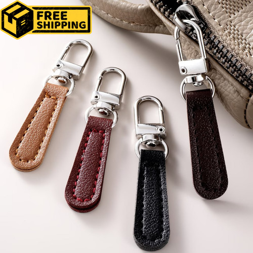 Zipper pull tab leather - zipper,