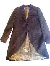 Walker Slater Shetland Tweed Herringbone Tailcoat, Brown Melange Size 12