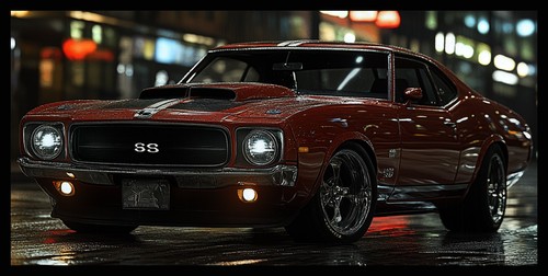 Red chevrolet chevelle - chevrolet, ss