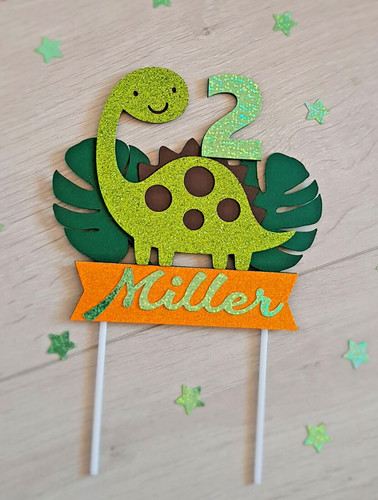Personalised dinosaur glitter - dinosaur,