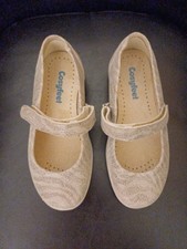 New Cosyfeet Women's Wide Fit  Touch Close Low Wedge Beige Snakeskin Shoes UK4.5