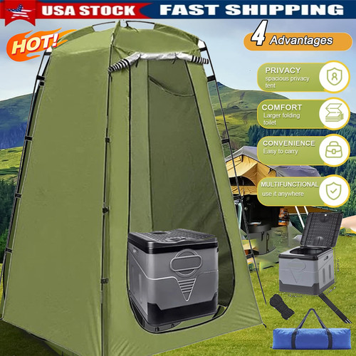 Portable toilet kit - toilet, fold