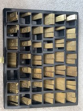 Gravograph full brass single line block 12mm caps