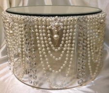  Vintage pearl & crystal cake