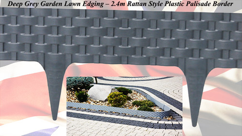 Deep grey garden lawn - garden, edging