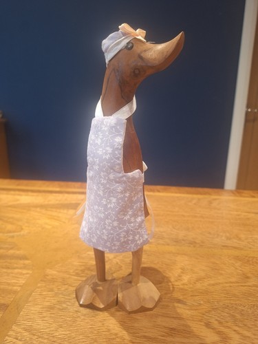 Ornamental wooden duck with - duck,