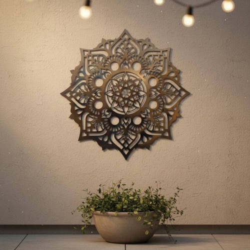 Metal mandala wall art large - mandala,