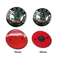 Pcs 80mm/90mm Skoda Emblem Badge for Fabia Octavia RS Superb Rapid Yeti