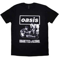 Official Oasis T Shirt Cigarettes And Alcohol Definitely Maybe New  S To XXL