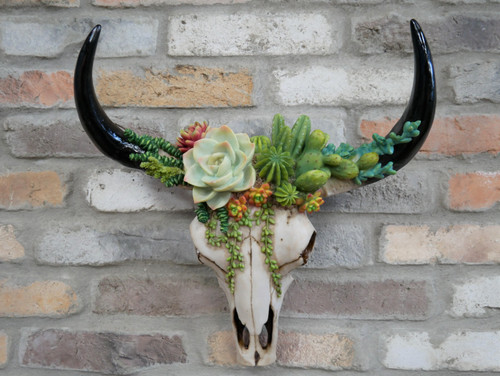 Large floral animal skull - x-large,