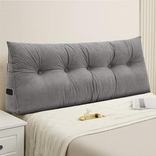 Triangular Wedge Lumbar Pillow Backrest Support Cushion Bolster Soft Headboard
