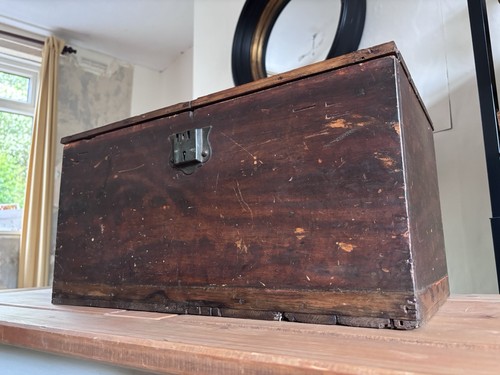 Vintage pine chest antique - vintage,