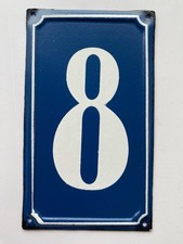 Vintage French Enamel “STYLE” House & Flat Numbers, Number 8, NEW, Metal