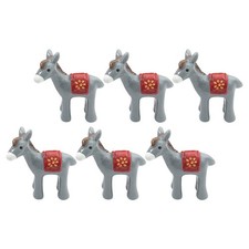  6 Pcs Resin Donkey Figures