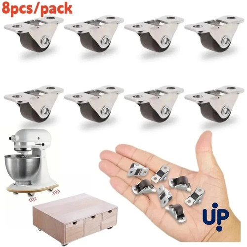 Fixed caster wheels - 8x, mini