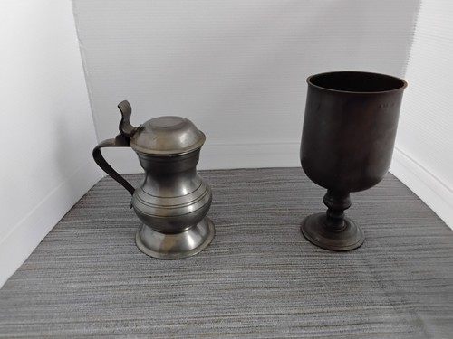 Vintage pewter tankard - vintage, tankard/goblet