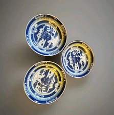 3 BLUE AND WHITE VINTAGE