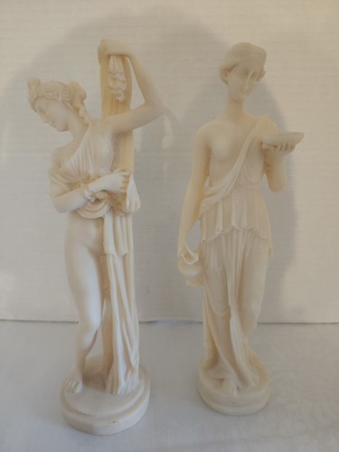 Pair vintage 1970 alabaster - vintage, 1970's
