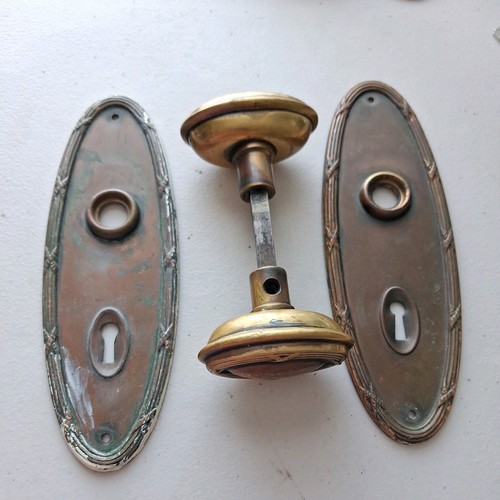 Vintage brass door - door, knob