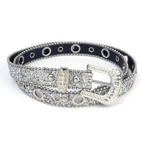 Waist belt glitter crystal - belt,