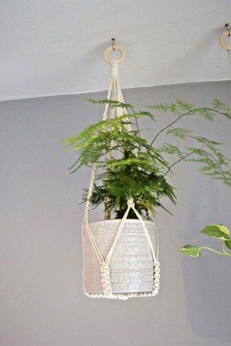 Macrame plant hanger indoor - macrame,