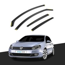 VW GOLF MK6 2008-2012 5 Door Hatchback Wind Deflectors 4pc Tinted