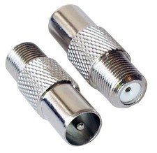 2 x Female F Socket to RF Plug