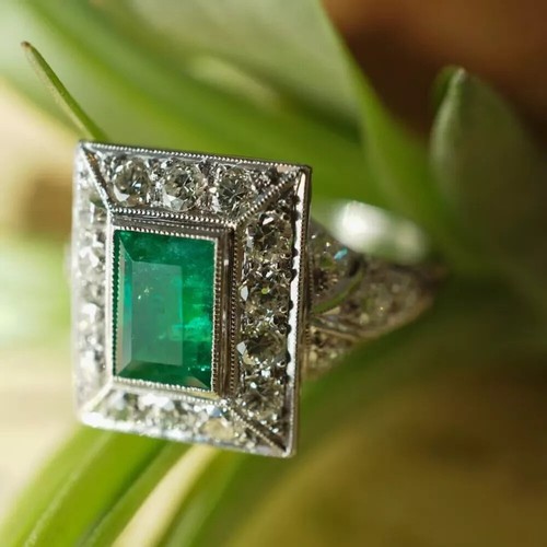 Art deco green - art, lab