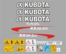 Kubota KX36-2a,  KX36-3 or U17-3a Mini Digger Decal Set 