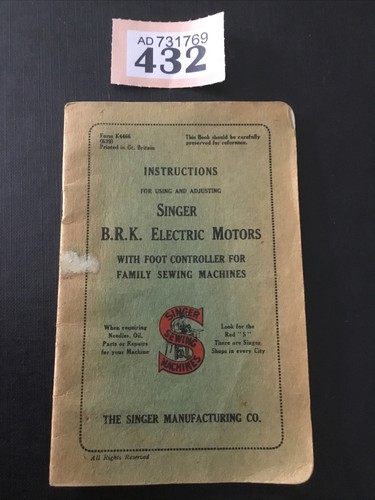 Original singer sewing - b.r.k.,