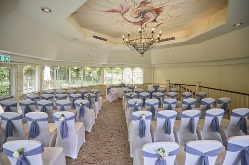 Wedding chair sashes blue - chair,