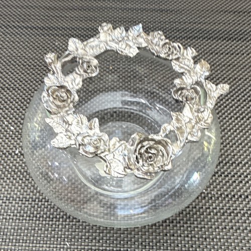 Clear glass round - round, in