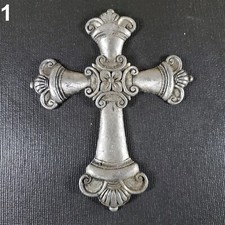 Ornate Lead Cross w/ Center