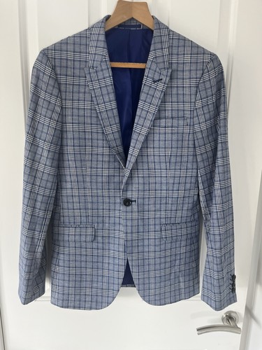 Men checked suit 36r - checked,