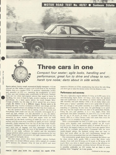 Sunbeam stiletto original - stiletto, 1967