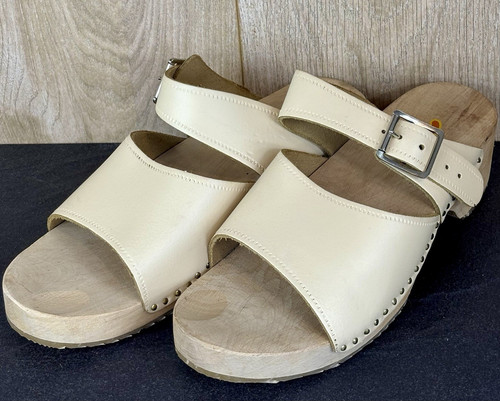 Vintage 80s 90s cream leather - vintage,