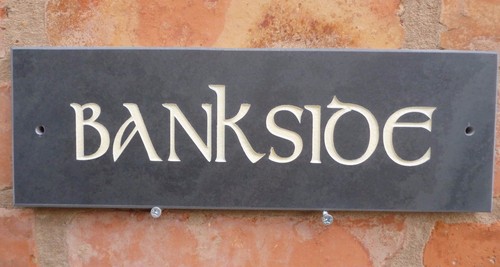 Slate house sign 4 any - 12", 4"