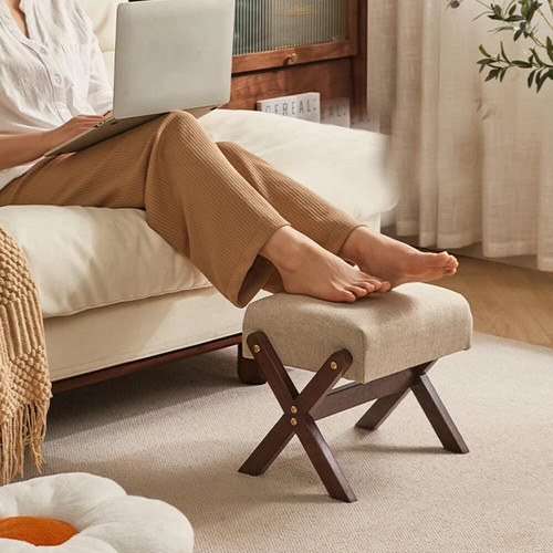 Wooden small footstool - wooden,