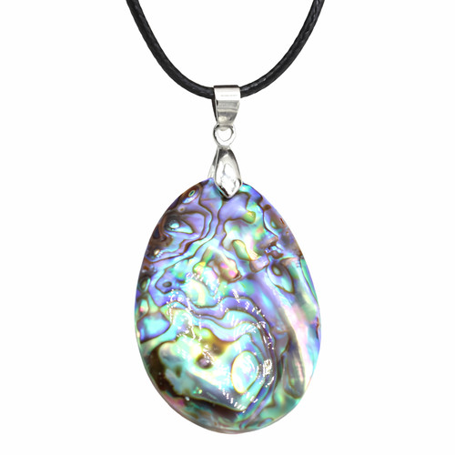 Abalone shell pendant necklace - shell,