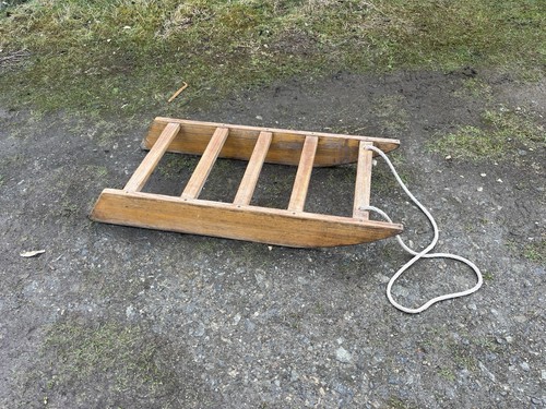 Vintage wooden sleigh sledge - /,