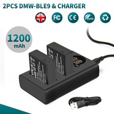 2x Battery DMW-BLG10 +Charger For Panasonic Lumix DMW-BLE9 DC-ZS60 GX9 LX100 GF3