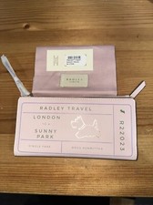 Genuine Radley ‘Radley Travel ’ Large Pink Leather Bifold Matinee Purse BNWT