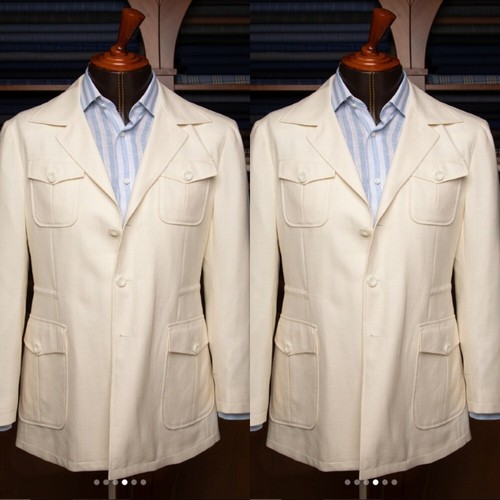White men safari jacket - men,