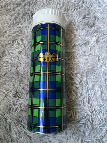 Vintage thermos flask green - thermos,