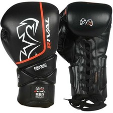 Rival Boxe RS1-2.0 Ultra Sparring Guanti con Lacci Nero Borsa Pads Allenamento