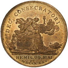 1725 Carolus X Christianissimus Deo Consecratori Brass Jetton Token