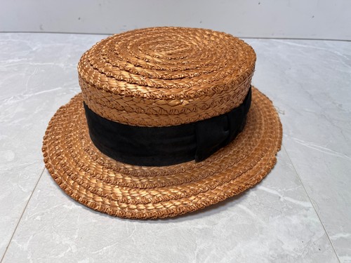 Vintage dunn straw boater - co,